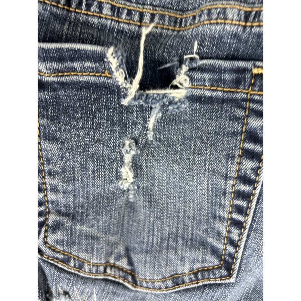 Torrid Womens Boyfriend Med Wash Denim Distressed Jeans Sz 10 Blue - Picture 10 of 12
